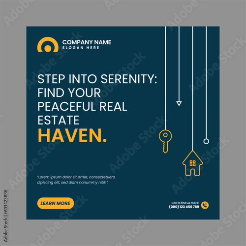 Modern Real Estate Social Post Design Template