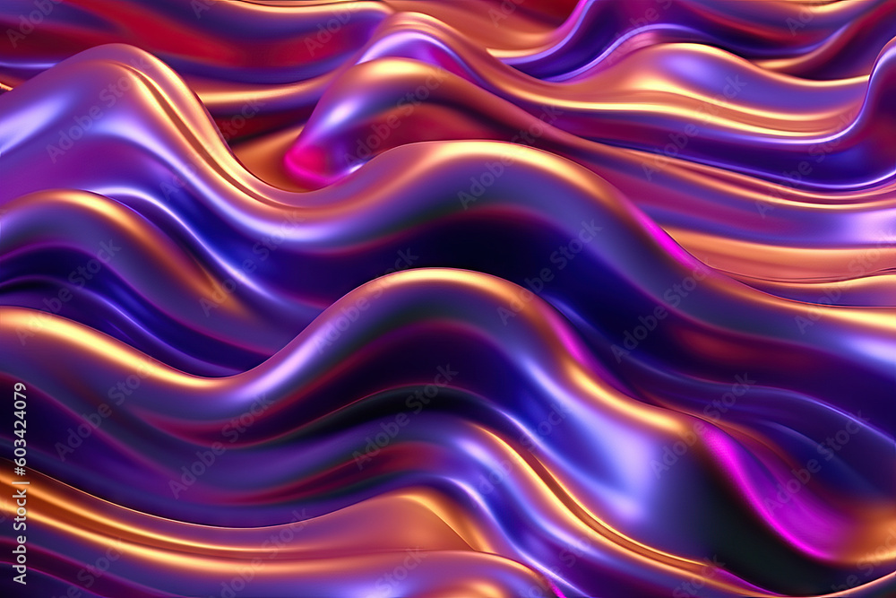 Generative AI illustration of colorful abstract background with shiny multicolored wavy lines forming seamless pattern Generative AI illustration of colorful abstract background with shiny multicolored wavy lines forming seamless pattern