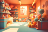 candy store animation and background