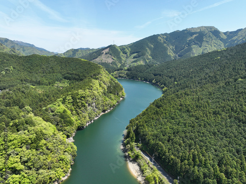 愛媛県四国中央市　金砂湖の風景