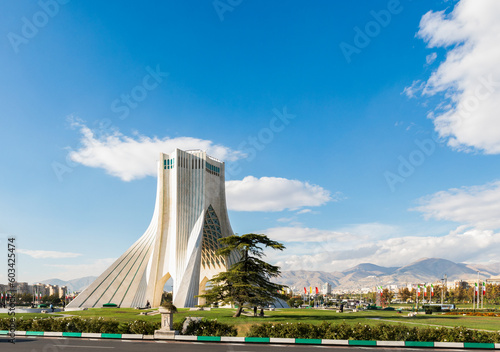 Azadi Tower, literally Freedom Tower, on  Azadi Square in Tehran, Iran, one of landmarks of the city.