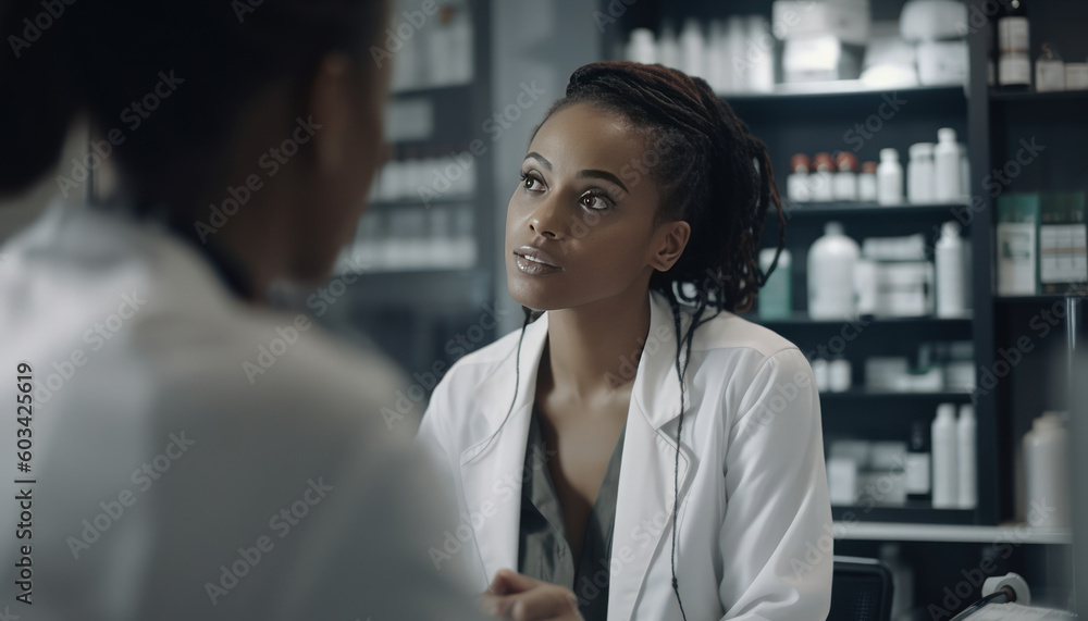 A consultant doctor in a white coat in a local hospital. Generative AI A consultant doctor in a white coat in a local hospital. Generative AI