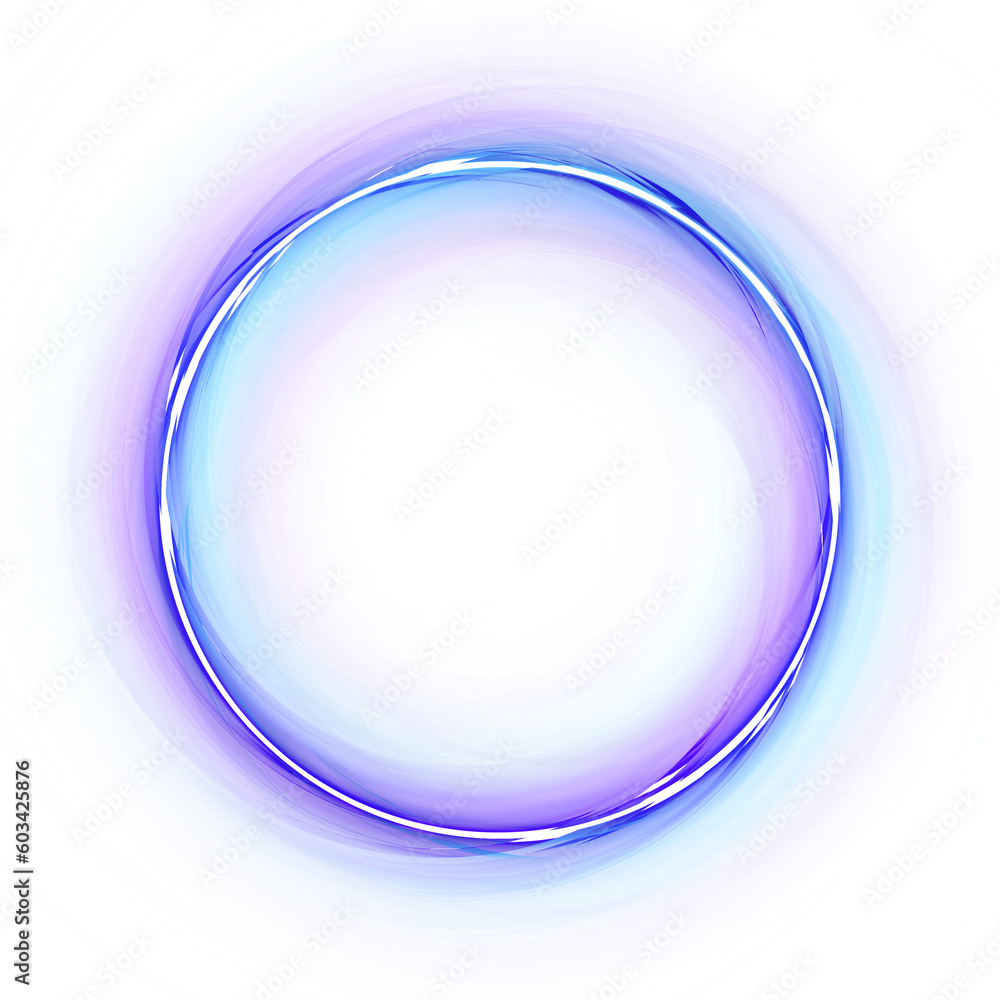 Fototapeta premium Circle colorful bright neon border