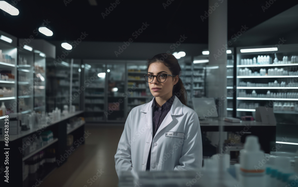 A consultant doctor in a white coat in a local hospital. Generative AI A consultant doctor in a white coat in a local hospital. Generative AI