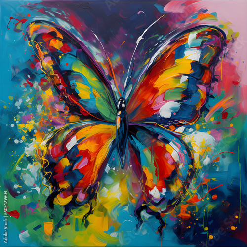 Colorful painting of a butterfly © Nicolas