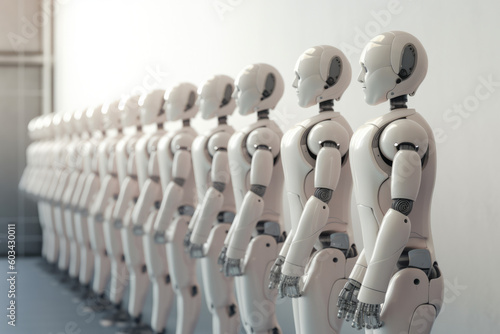 row of robots