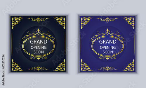 Grand opening design vector template
