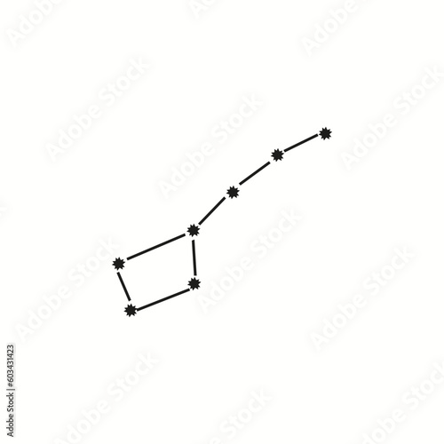 Ursa Major icon in black style isolated on white background.Vector