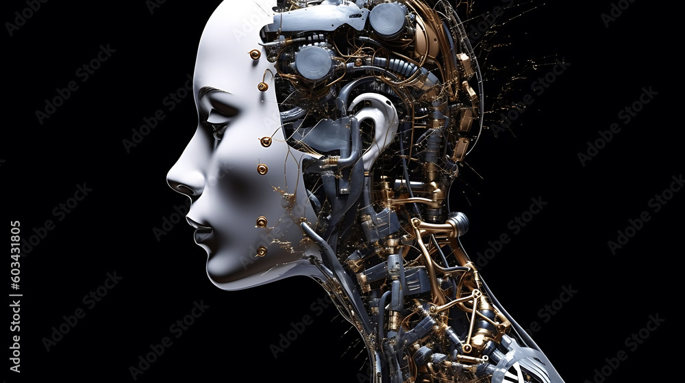 Realistic Photo Portraying the Evolution of Human into Robot- Generated AI Realistic Photo Portraying the Evolution of Human into Robot- Generated AI
