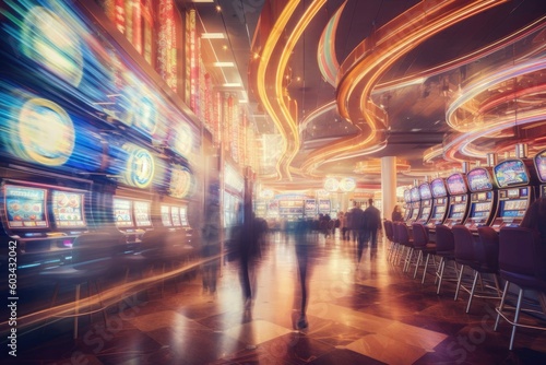 People Gambling In Gaming Rooms Design Generative AI