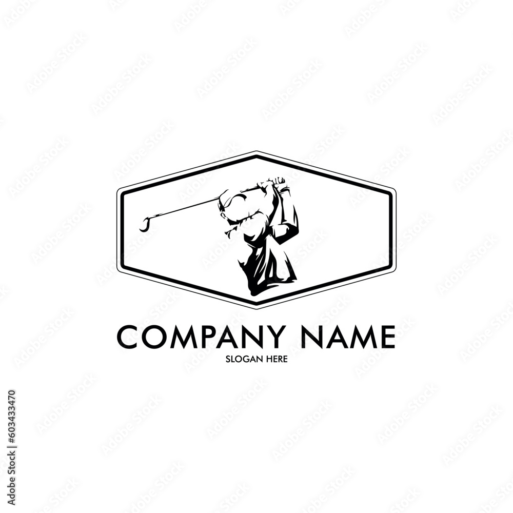 golf sport logo design template golf sport logo design template
