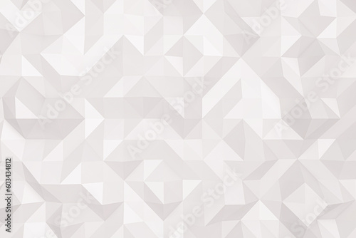 3D abstract minimalist white and gray low polygon triangle for background. illustration 3D simple geometric minimal style background concept.