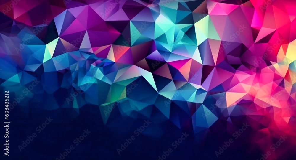 Fototapeta premium three triangular low polygon purple