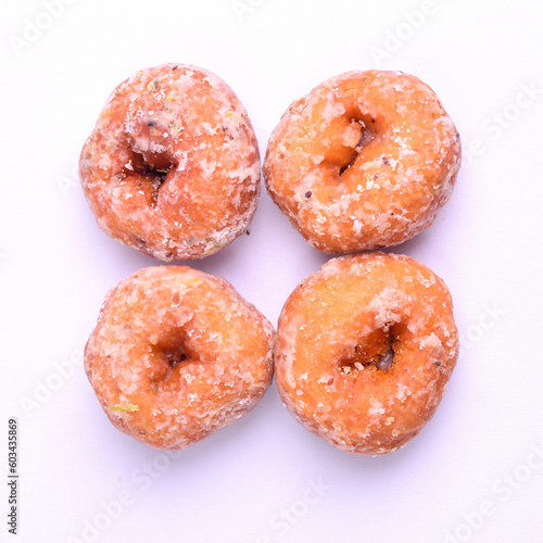 doughnuts with icing sugar