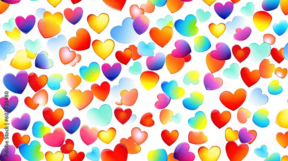 a lot of hearts that are all different colors of the same color and size on a white background with a white background and a white background. generative ai a lot of hearts that are all different colors of the same color and size on a white background with a white background and a white background. generative ai