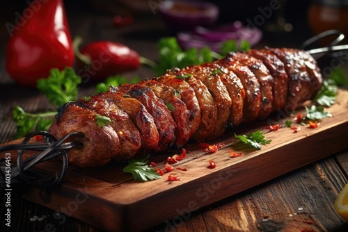 Wallpaper Mural Kebab with a flavors of Middle Eastern cuisine. AI generated Torontodigital.ca