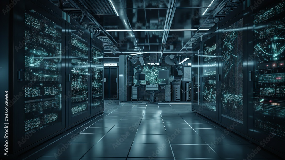 Server Room Cooled by AI Controlled System Server Room Cooled by AI Controlled System