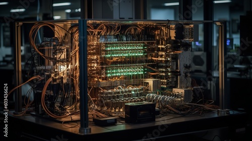 Obraz na płótnie Quantum Computer in a High Tech Lab w salonie