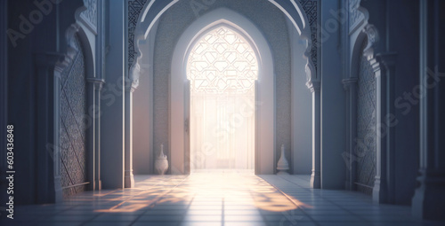 white doorway through a mosque