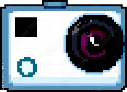 movie action camera game pixel art retro vector. bit movie action camera. old vintage illustration