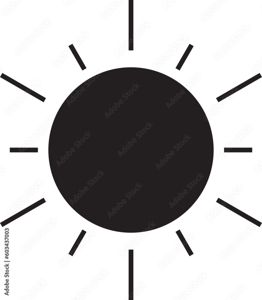 Sun Silhouette icon