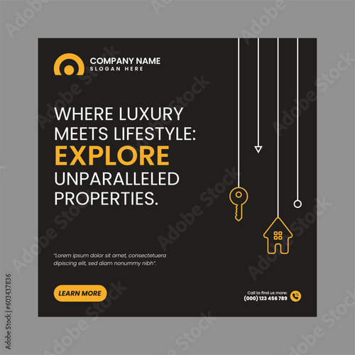 Modern Real Estate Social Post Design Template