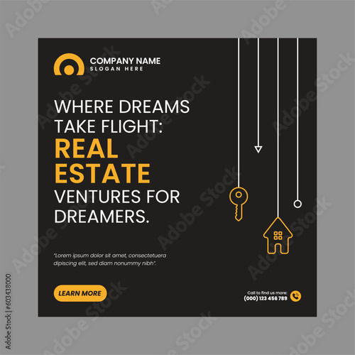Modern Real Estate Social Post Design Template