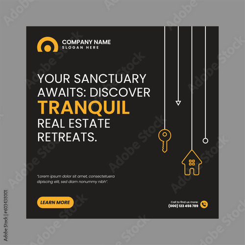 Modern Real Estate Social Post Design Template