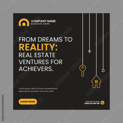 Modern Real Estate Social Post Design Template