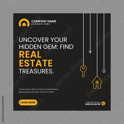 Modern Real Estate Social Post Design Template