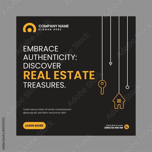 Modern Real Estate Social Post Design Template