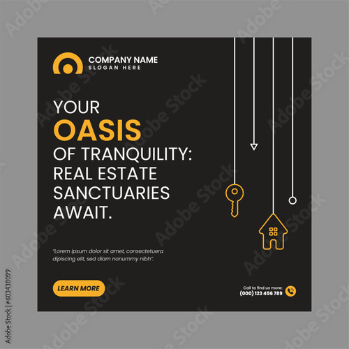 Modern Real Estate Social Post Design Template