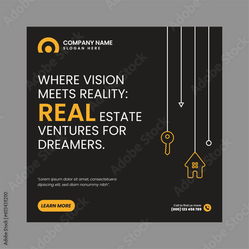 Modern Real Estate Social Post Design Template