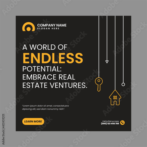 Modern Real Estate Social Post Design Template