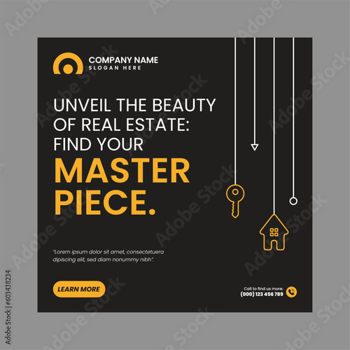 Modern Real Estate Social Post Design Template