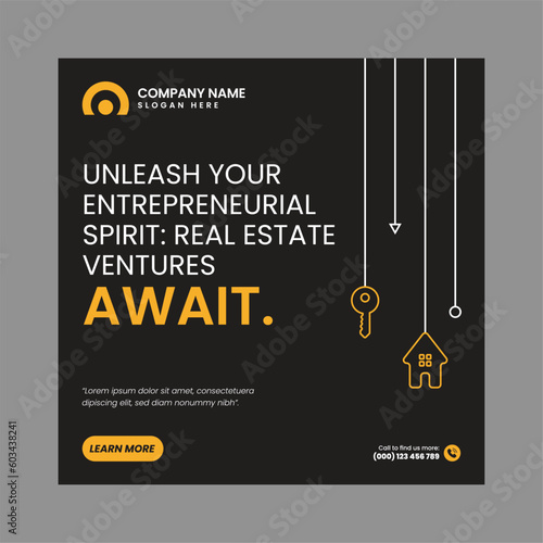 Modern Real Estate Social Post Design Template