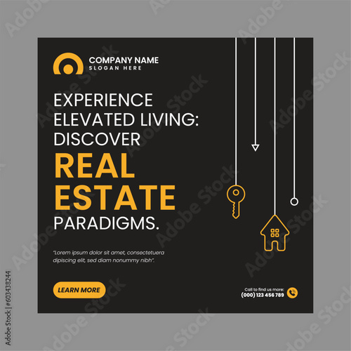 Modern Real Estate Social Post Design Template