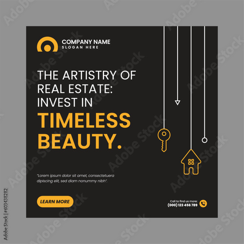 Modern Real Estate Social Post Design Template