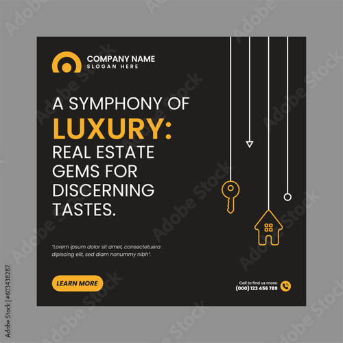 Modern Real Estate Social Post Design Template