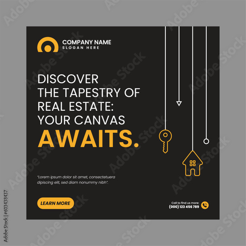 Modern Real Estate Social Post Design Template