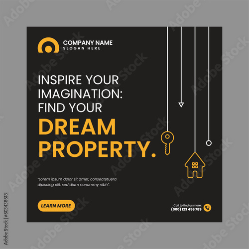 Modern Real Estate Social Post Design Template