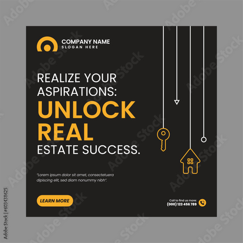 Modern Real Estate Social Post Design Template