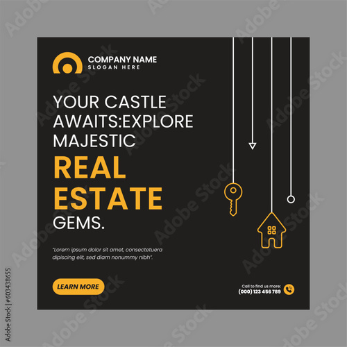 Modern Real Estate Social Post Design Template