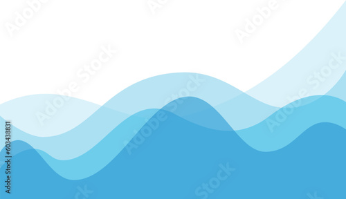 Sea waves pattern. Water wave abstract design. Blue ocean wave layer