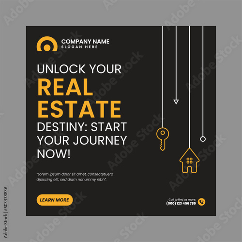 Modern Real Estate Social Post Design Template