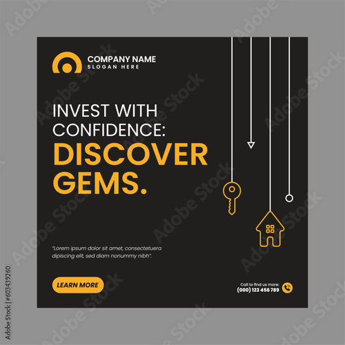 Modern Real Estate Social Post Design Template