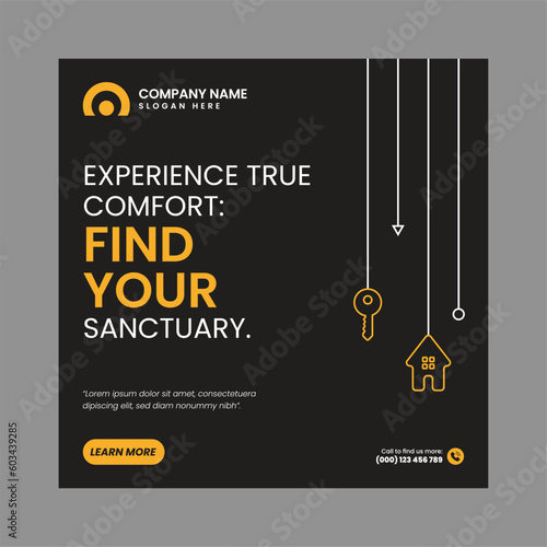 Modern Real Estate Social Post Design Template