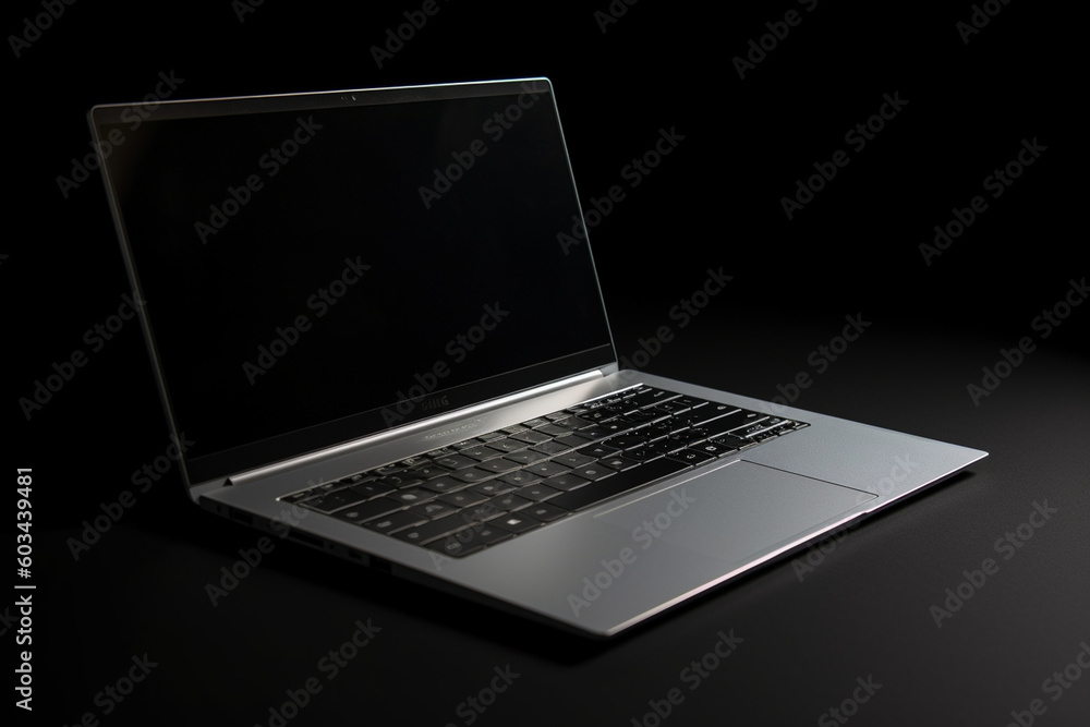 A simple and elegant image of a modern laptop with a minimalist design Generative AI A simple and elegant image of a modern laptop with a minimalist design Generative AI