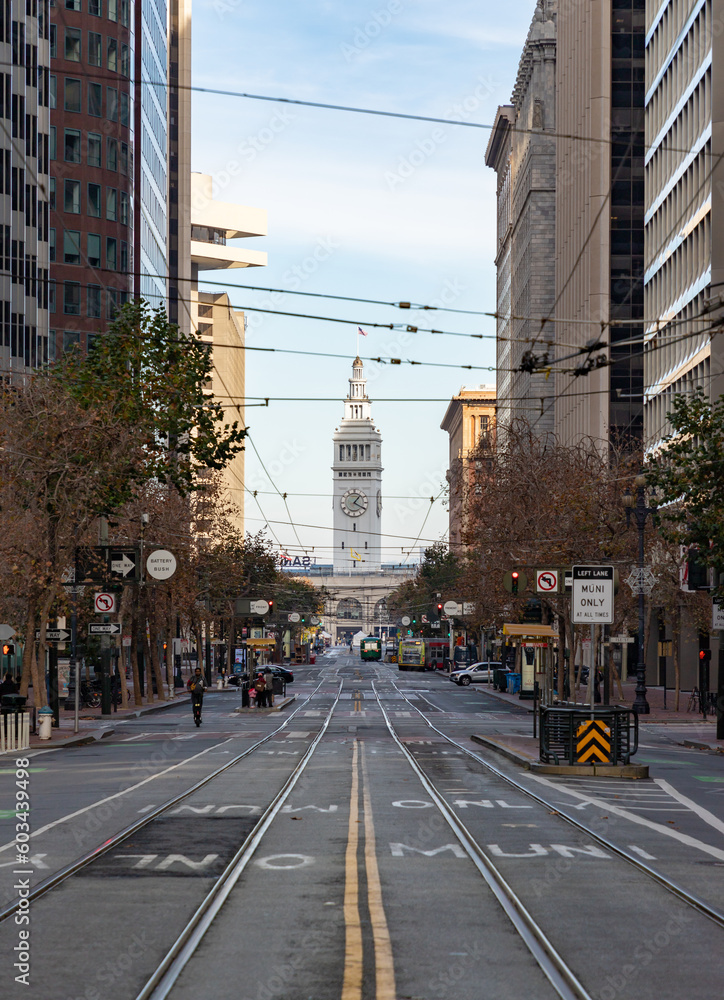 Market Street and Ferry Building in San Francisco Market Street and Ferry Building in San Francisco