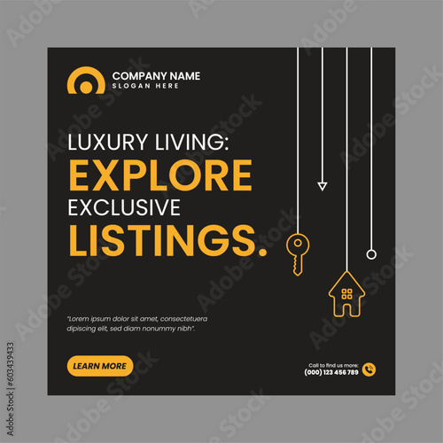 Modern Real Estate Social Post Design Template